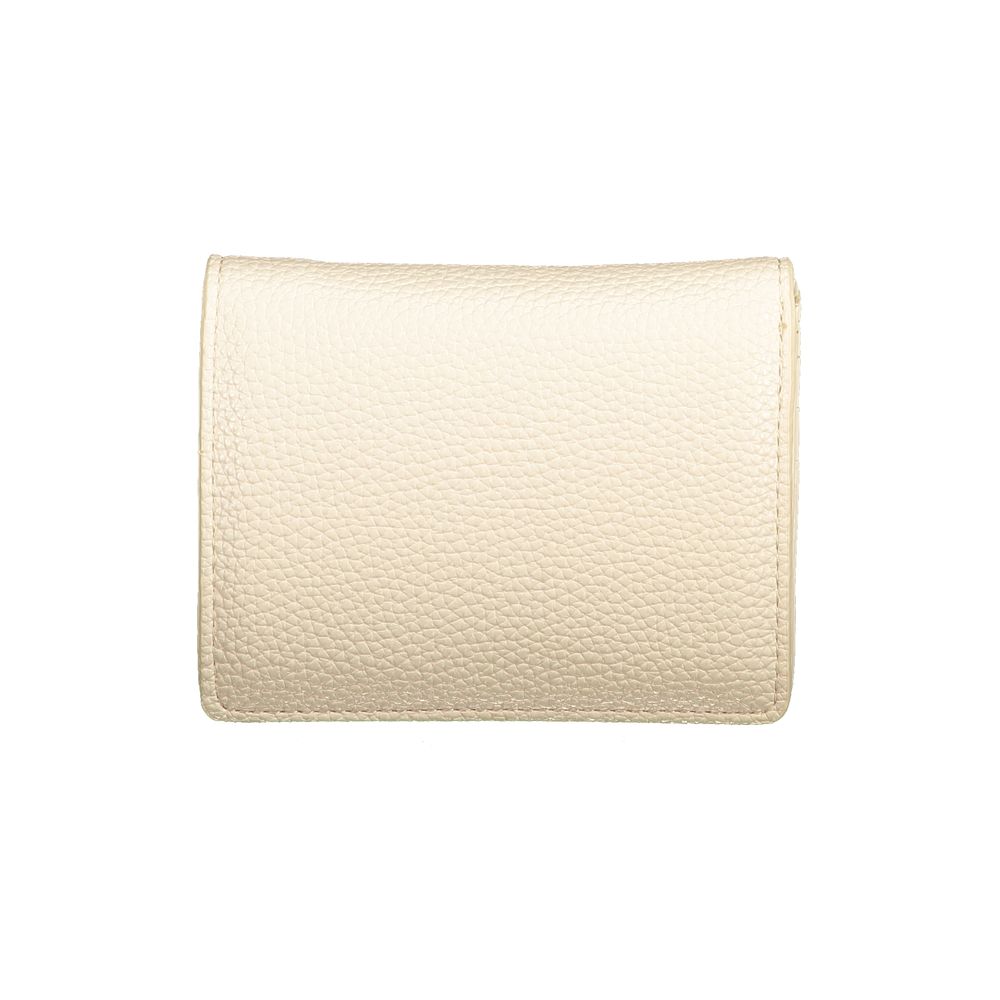 Beige Polyurethane Women's Wallet