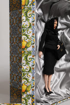 Black Dress Ceramic Porcelain Fashion Leather Sicily Dolls