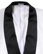 White Nylon Single Breasted Coat Blazer