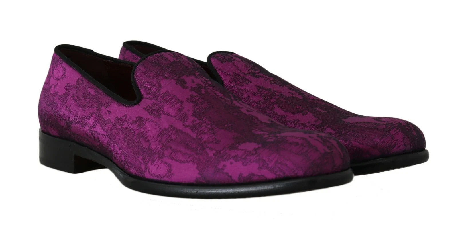 Mocassini Jacquard Viola Scarpe Eleganti Formali