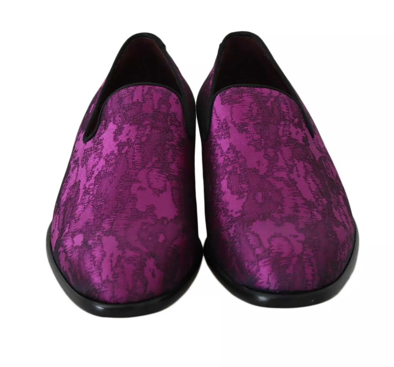 Mocassini Jacquard Viola Scarpe Eleganti Formali