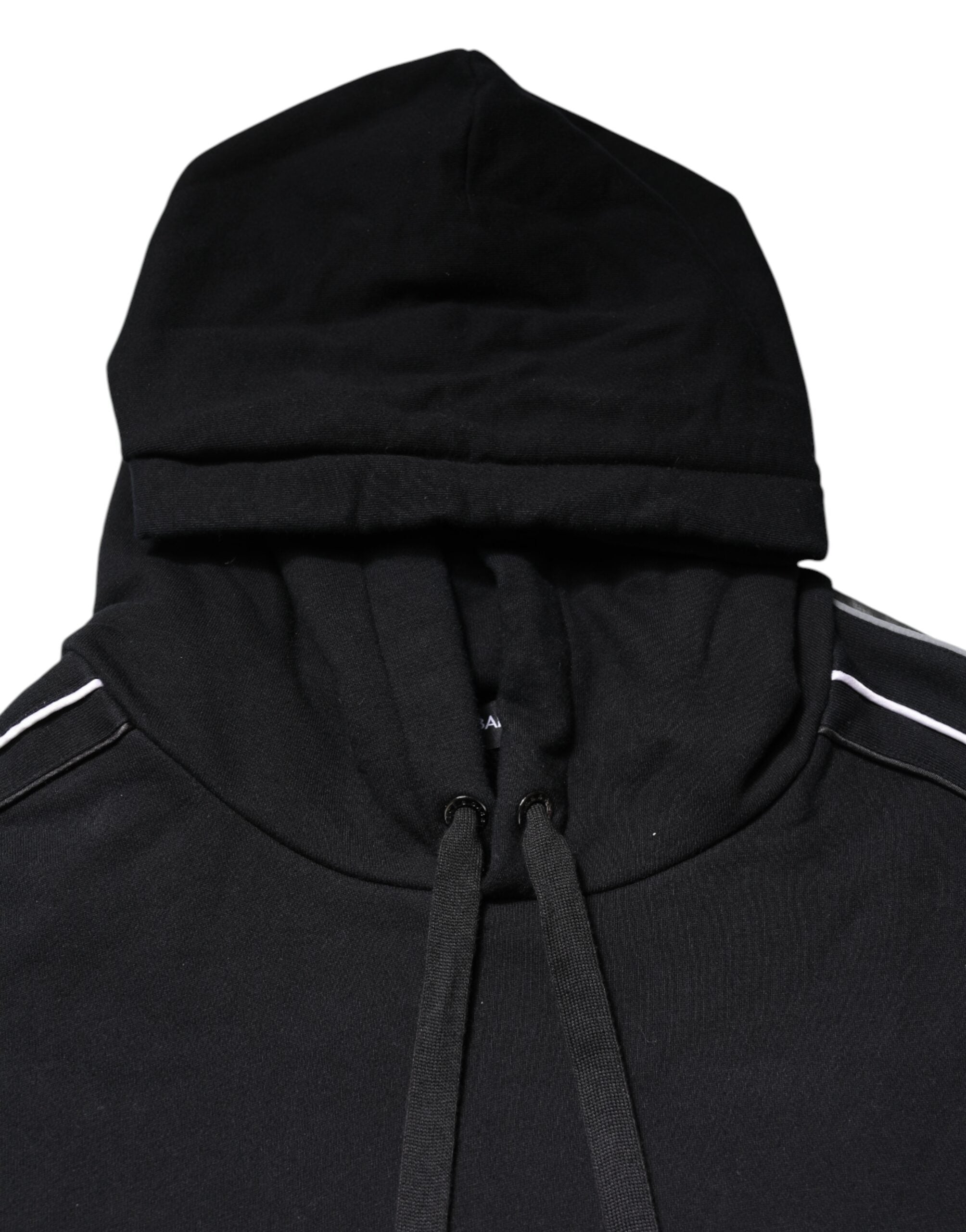 Black Cotton Logo Hooded Sweatshirt Sweater