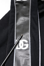 Black Cotton Logo Hooded Sweatshirt Sweater