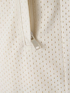 Cremefarbene Polyester-Logo-Shorts