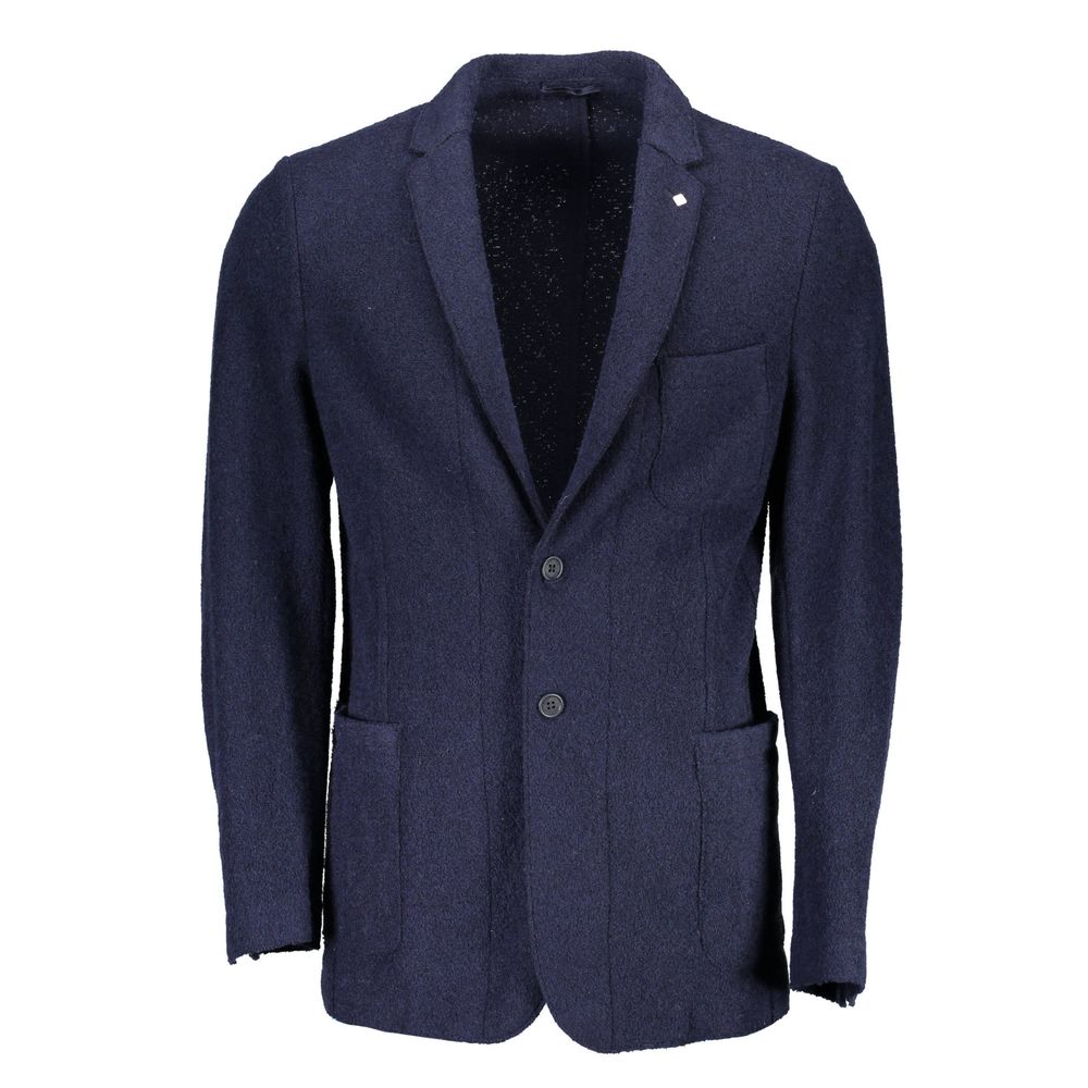 Blaue Wolljacke für Herren