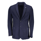Blaue Wolljacke für Herren