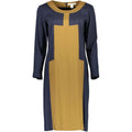Blaues Viskosekleid für Damen