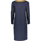 Blaues Viskosekleid für Damen