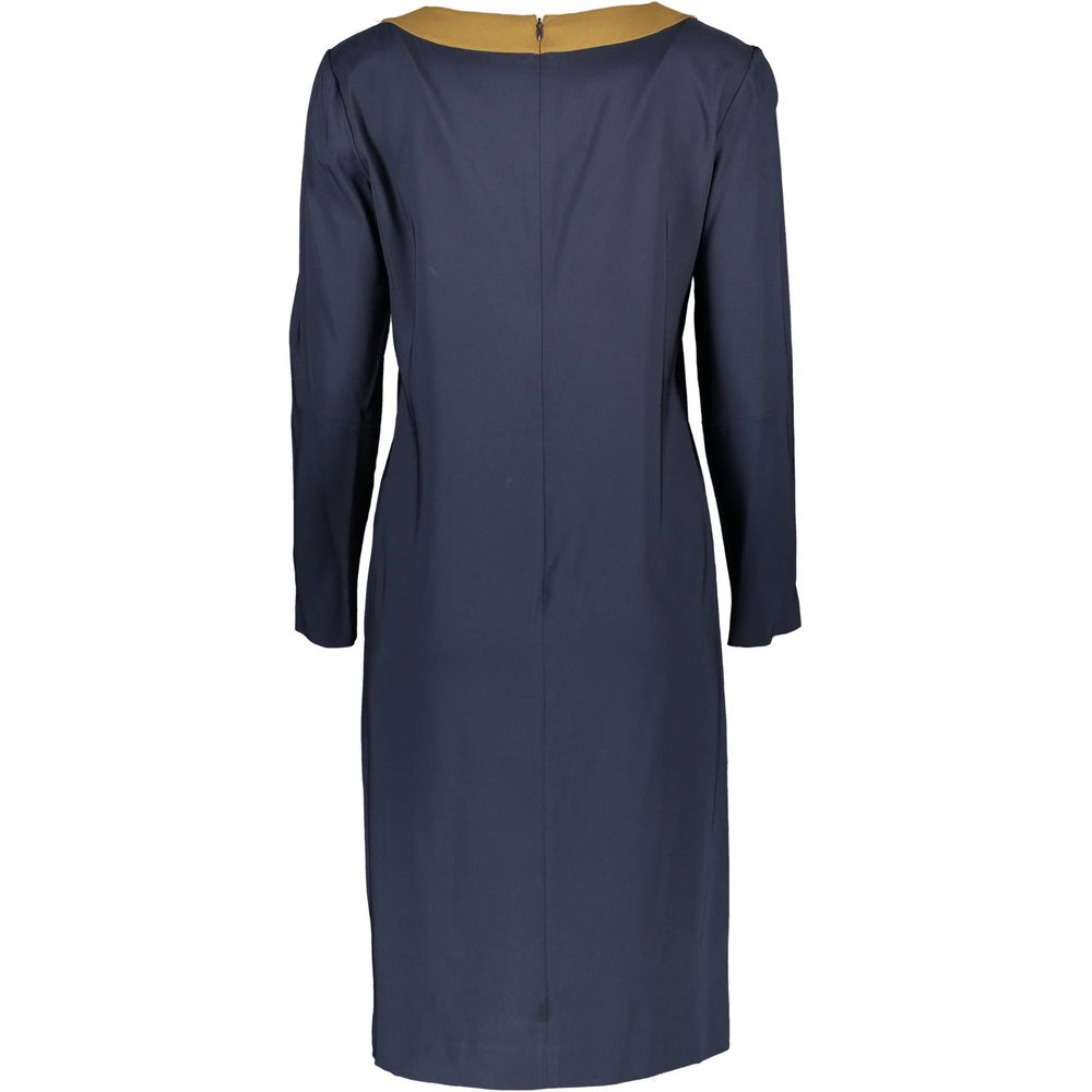 Blaues Viskosekleid für Damen