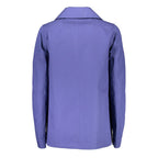 Blue Cotton Women Coat Jacket
