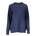 Blauer Wollpullover