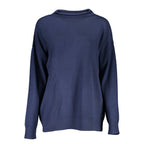 Blauer Wollpullover