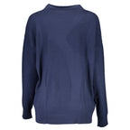 Blauer Wollpullover