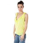 Gelbes Viskose Damen T-Shirt