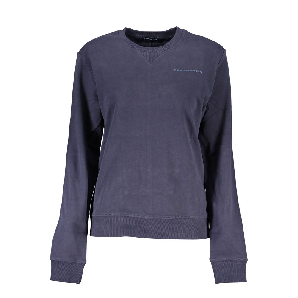 Blaues Damen-Sweatshirt aus Baumwolle