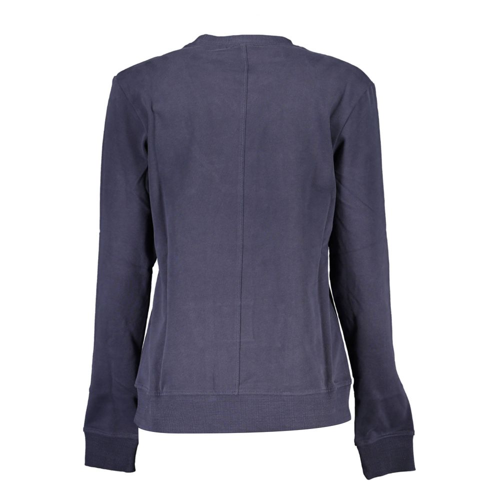 Blaues Damen-Sweatshirt aus Baumwolle