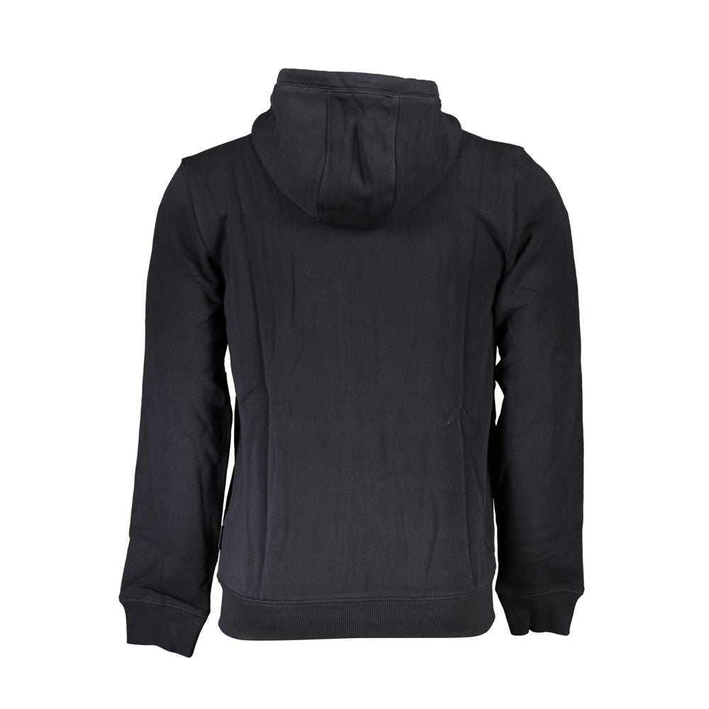 Schwarzer Kapuzenpullover für Herren aus Baumwolle