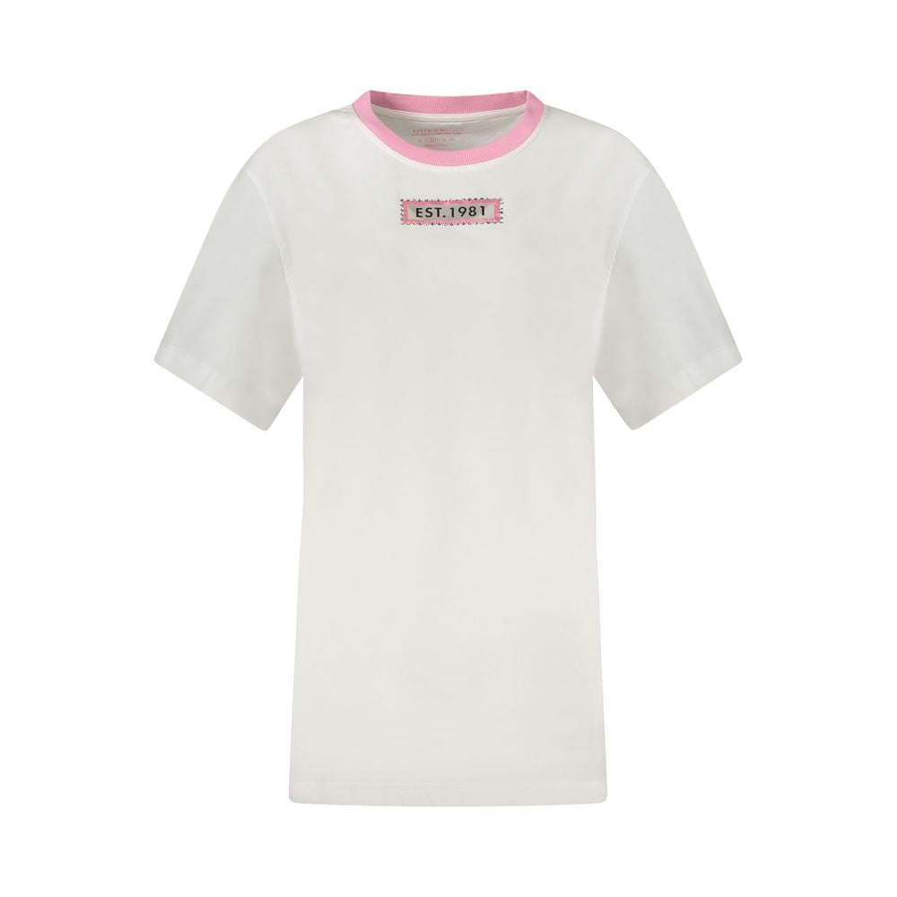 Damen-T-Shirt aus weißer Baumwolle