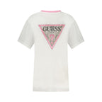 Damen-T-Shirt aus weißer Baumwolle