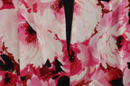 Rosa geblümtes langes Maxi-Etui-Kleid