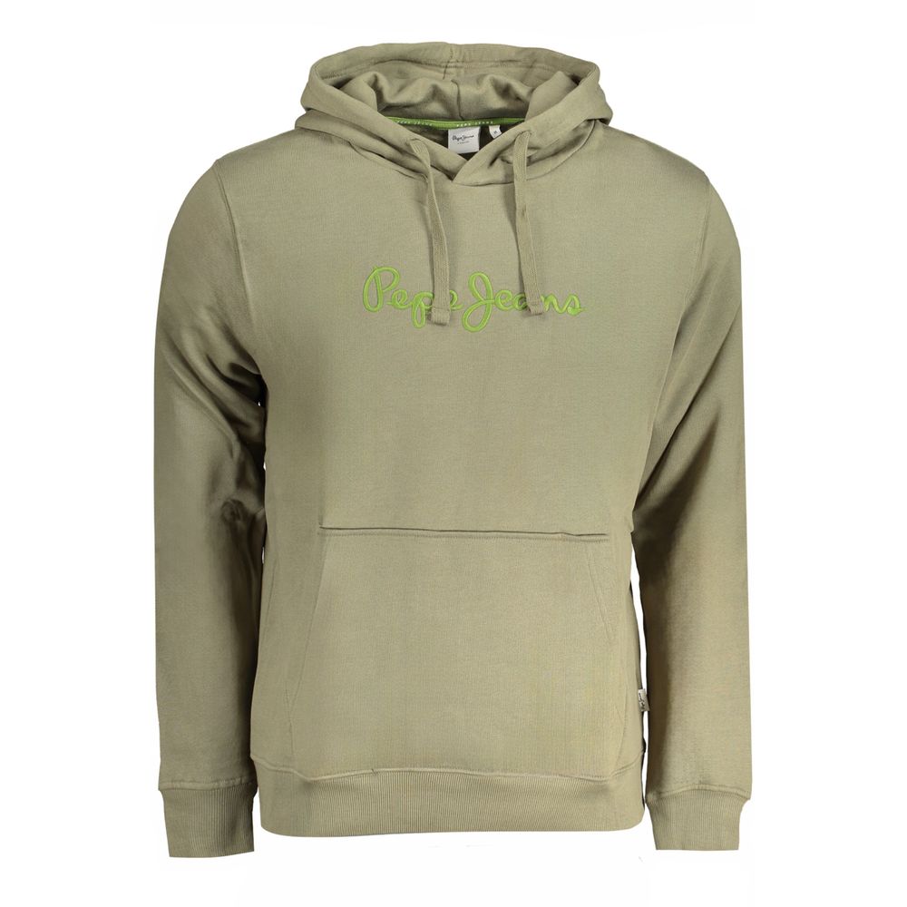 Grüner Herren-Kapuzenpullover aus Bio-Baumwolle