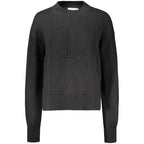 Schwarzer Damenpullover aus Baumwolle