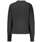 Schwarzer Damenpullover aus Baumwolle