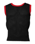 Schwarzes Slim Fit Rundhals-T-Shirt aus Baumwolle