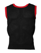 Schwarzes Slim Fit Rundhals-T-Shirt aus Baumwolle