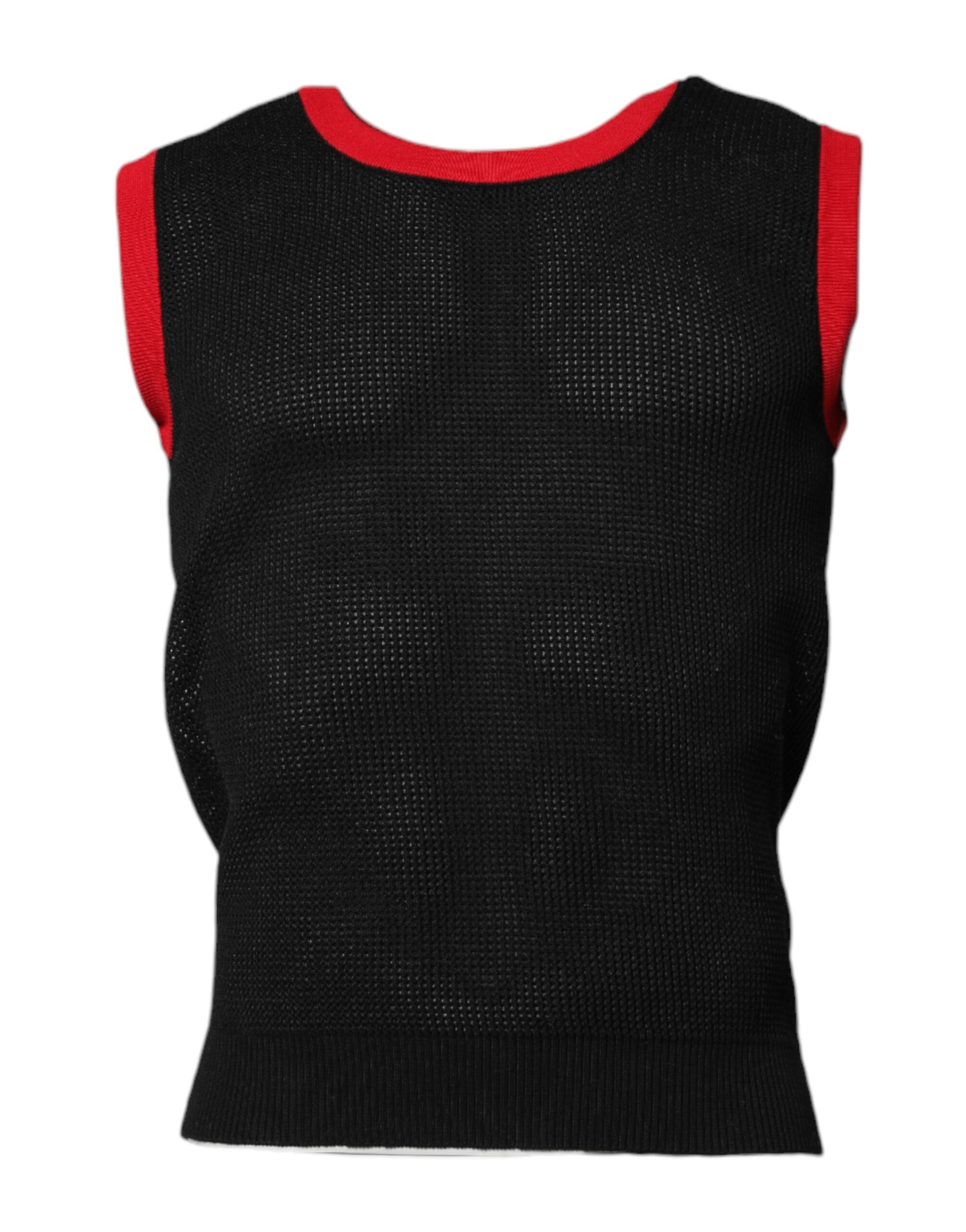 Schwarzes Slim Fit Rundhals-T-Shirt aus Baumwolle