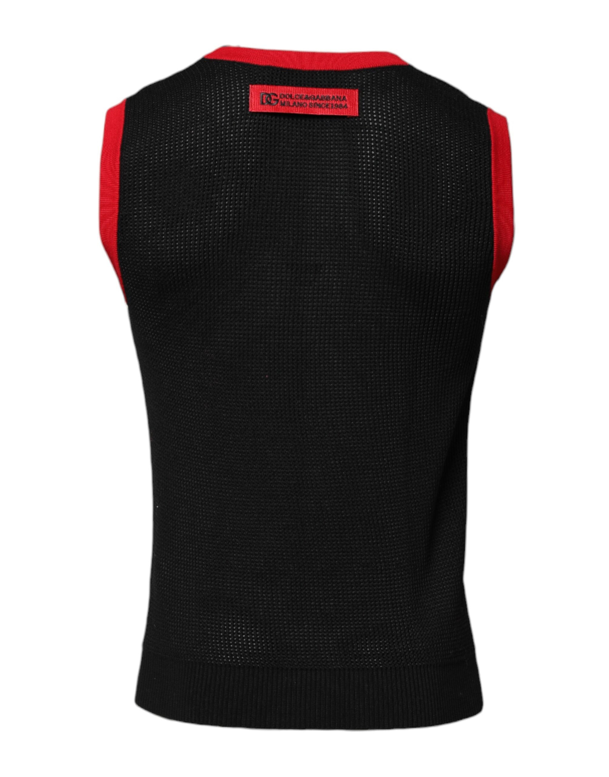Schwarzes Slim Fit Rundhals-T-Shirt aus Baumwolle