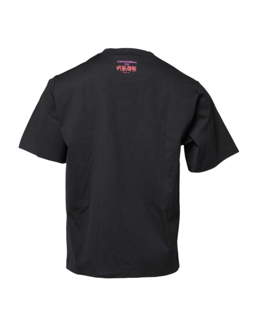 T-shirt girocollo in cotone nero con stampa grafica