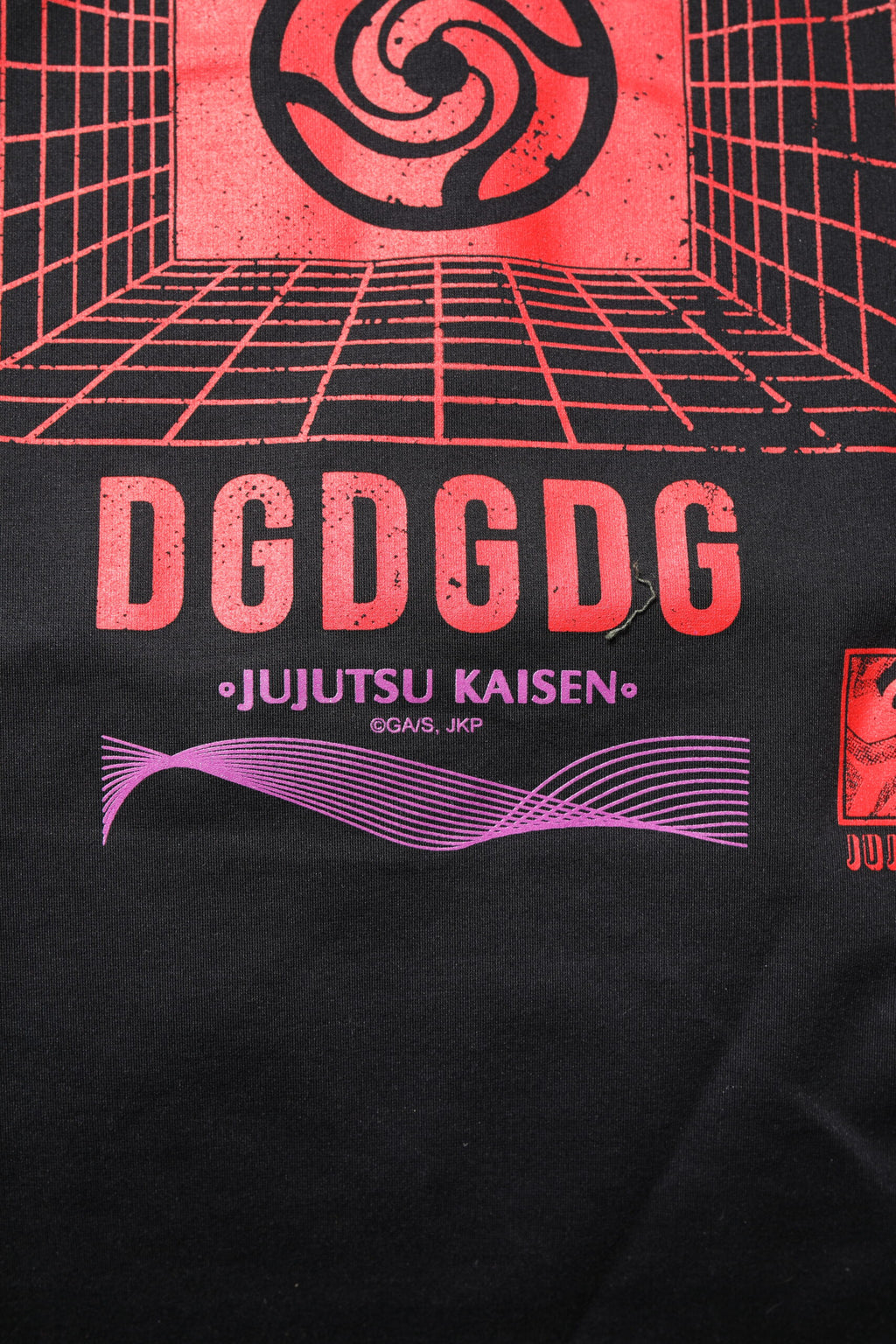 T-shirt girocollo in cotone nero con stampa grafica