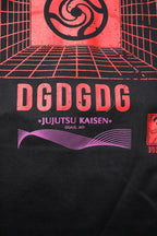 T-shirt girocollo in cotone nero con stampa grafica