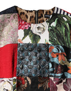Mehrfarbiges ärmelloses Etuikleid im Patchwork-Stil