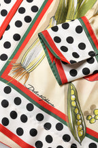 Multicolor Vegetables Silk Langarmtop