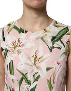 Mehrfarbiges Tanktop mit Rundhalsausschnitt und Blumenmuster