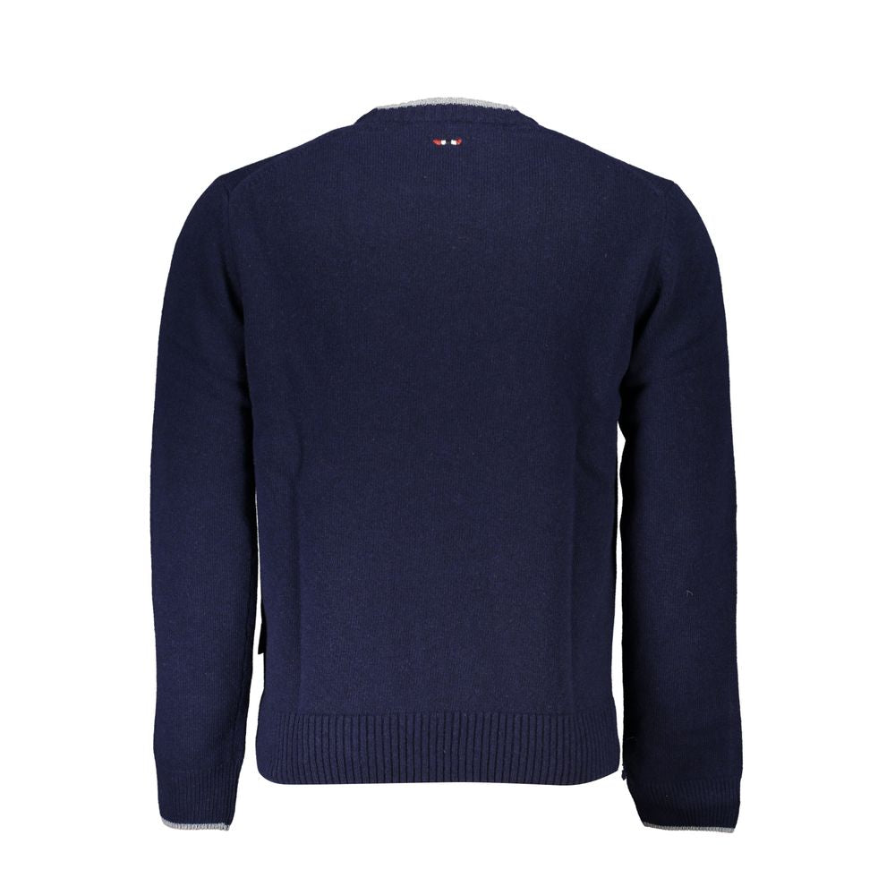 Blauer Herrenpullover aus Strick