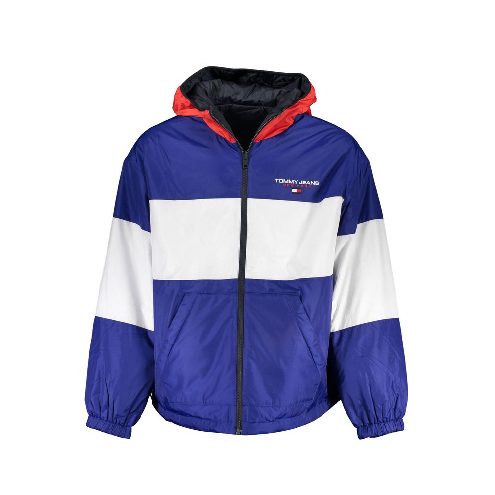 Blaue Herrenjacke aus Polyester