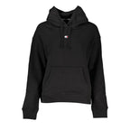 Schwarzer Baumwollpullover für Damen