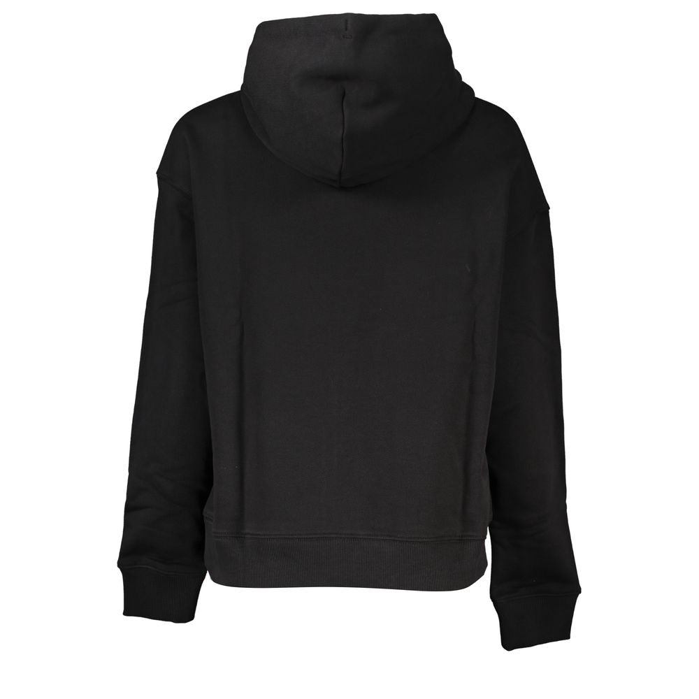Schwarzer Baumwollpullover für Damen