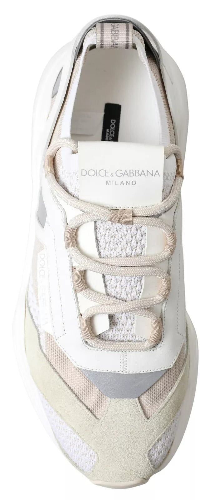 Sneakers Weiß Beige Leder Sport DAYMASTER Schuhe