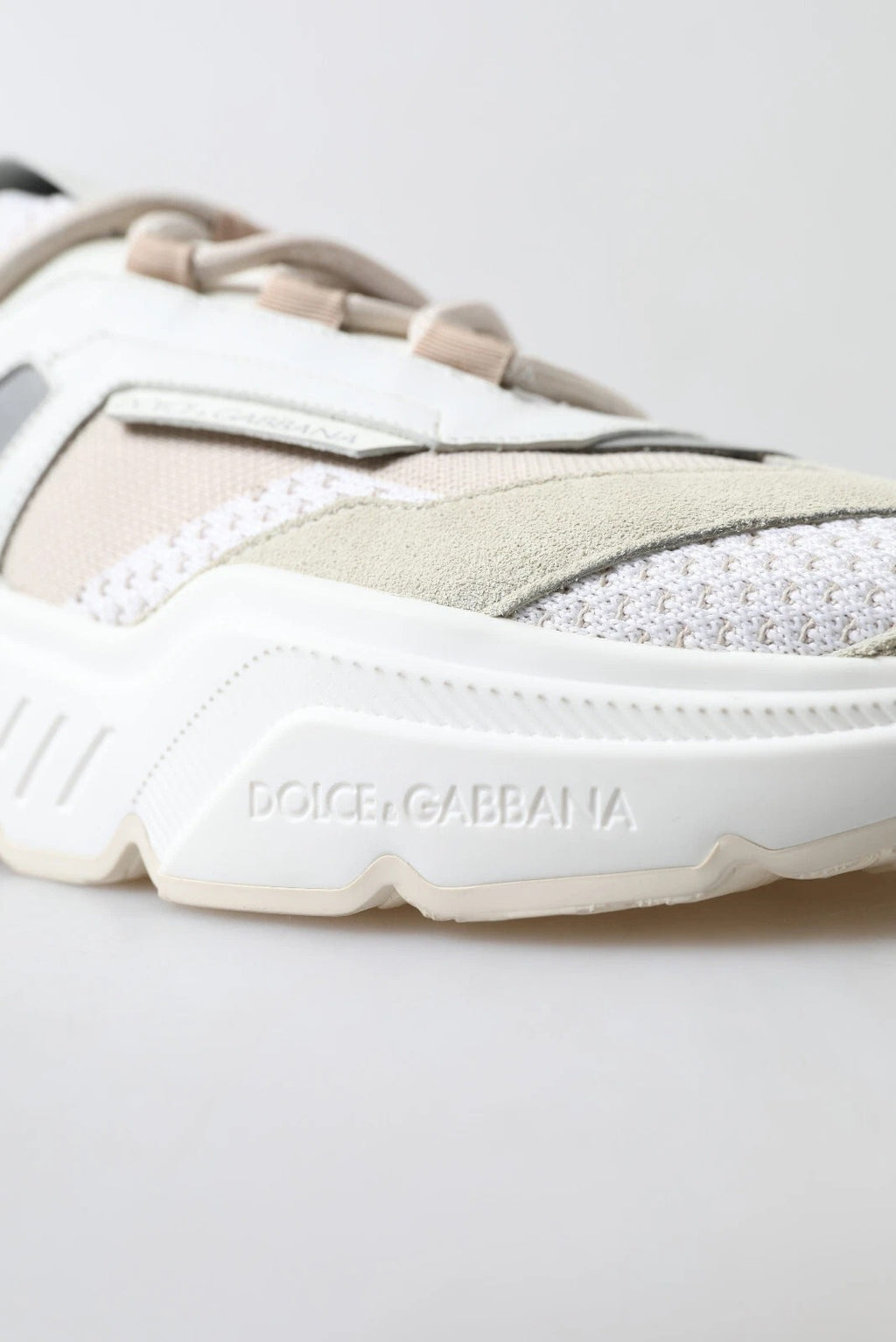 Sneakers Weiß Beige Leder Sport DAYMASTER Schuhe