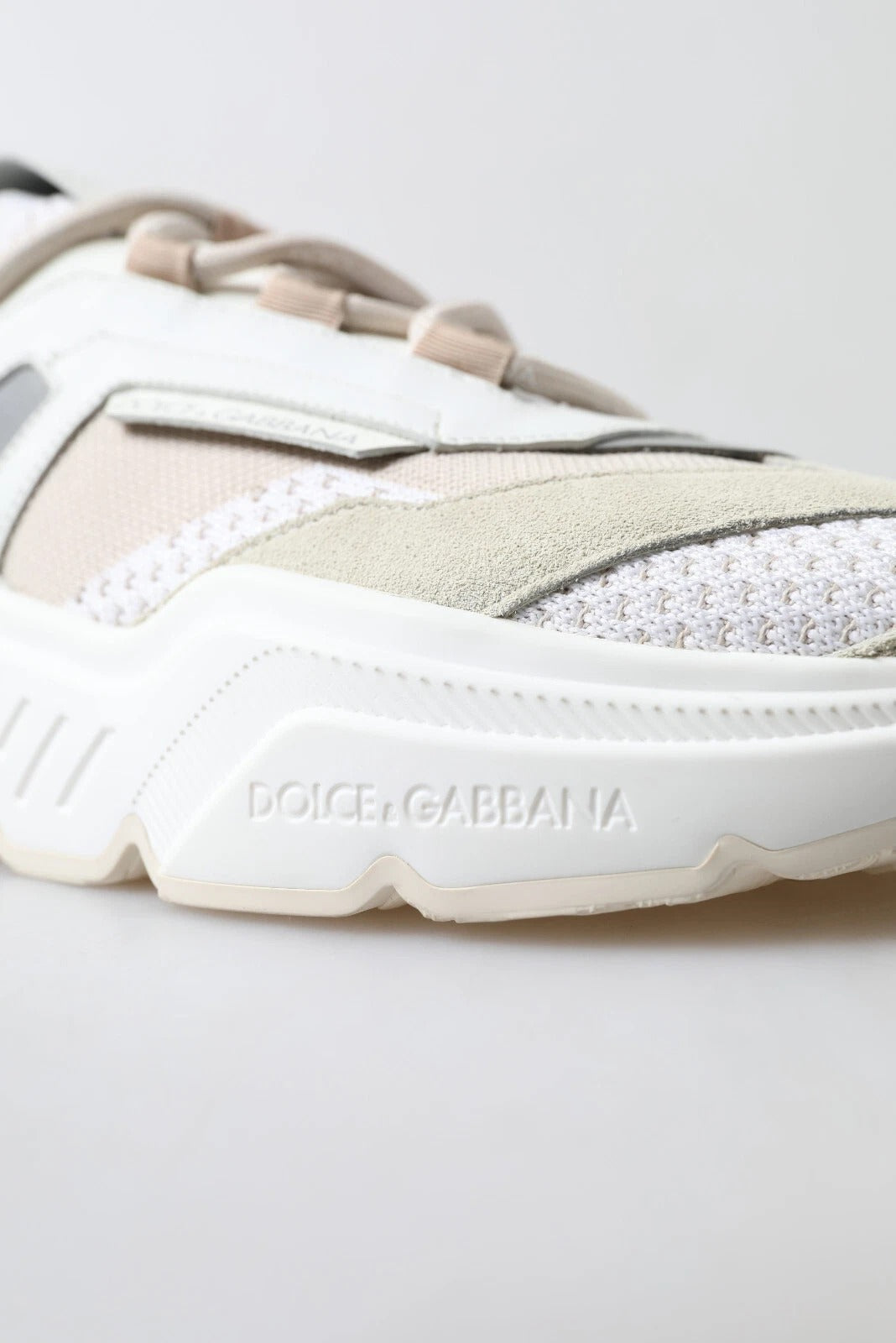 Sneakers Weiß Beige Leder Sport DAYMASTER Schuhe
