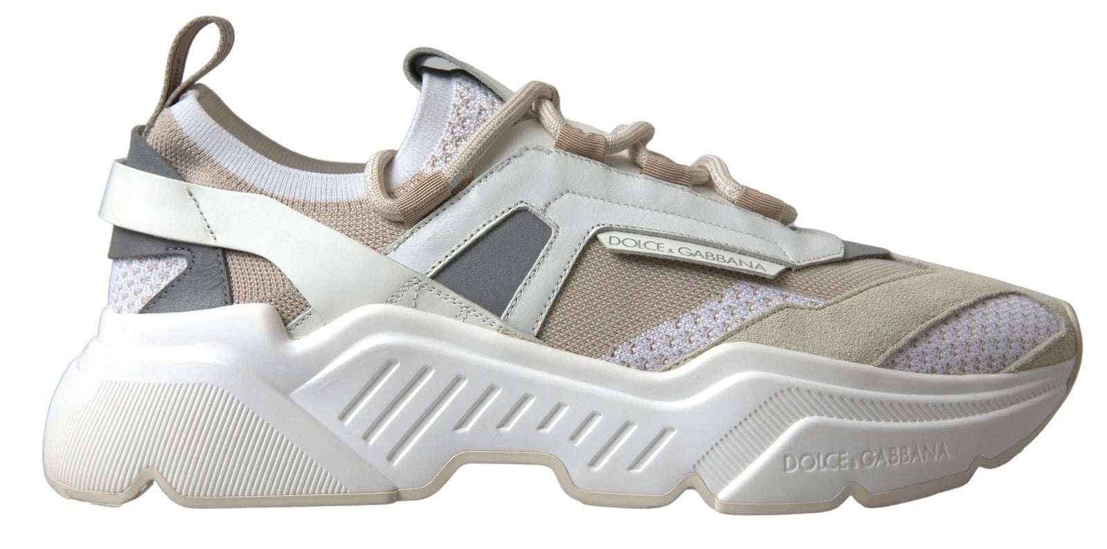 Sneakers Weiß Beige Leder Sport DAYMASTER Schuhe