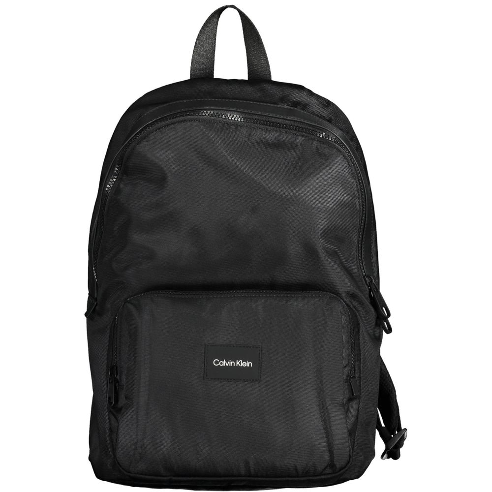 Schwarzer Herrenrucksack aus Polyester