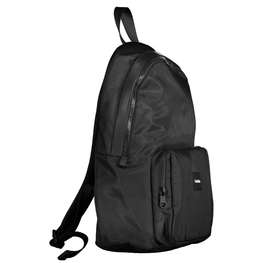Schwarzer Herrenrucksack aus Polyester
