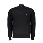 Black Cotton Men Sweater