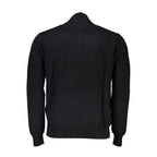 Black Cotton Men Sweater