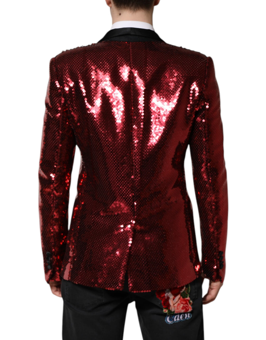 Rote SICILIA Pailletten-Blazerjacke